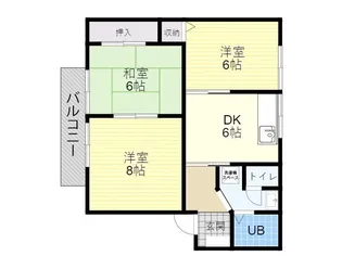 ベルフルール2【1階】の間取り