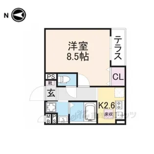 クレディーカーサ【1階】の間取り
