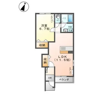 クレド御茶園(credo御茶園)【1階】の間取り