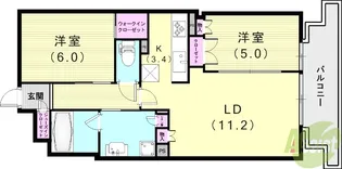 シエリア神戸元町【14階】の間取り