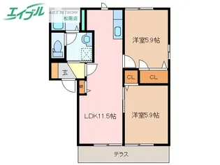 カリメーラ C棟【1階】の間取り