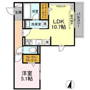 Clair島田【2階】の間取り
