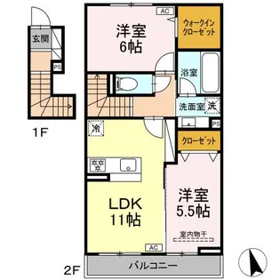 レジデンス K(Residence K)【2階】の間取り