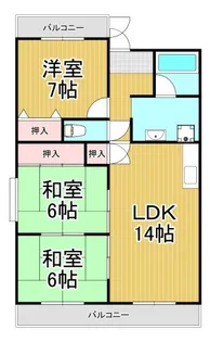 武庫之荘コロニー【1階】の間取り