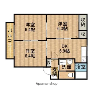 ドミールC【1階】の間取り