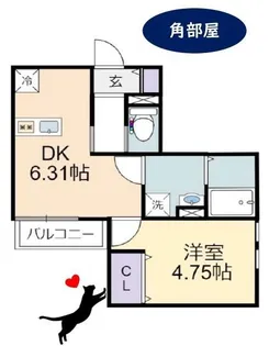 スカイブルー幸手【2階】の間取り