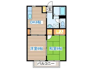 グランシ-ド南【2階】の間取り