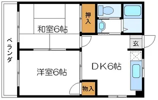 清水マンション【3階】の間取り