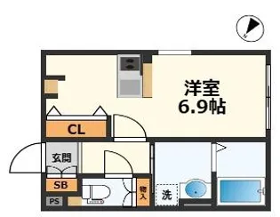 WELL COURT TENMA【5階】の間取り