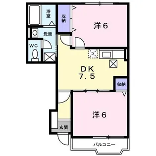 アルトイーガーC【1階】の間取り