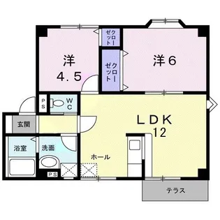 ハイツ十連寺B棟【1階】の間取り