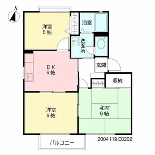 セントラルグレイス E棟【2階】の間取り