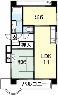 コーポかがわ【5階】の間取り