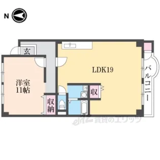 山科音羽マンションA棟【2階】の間取り