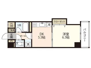 Flavor 東観音【7階】の間取り