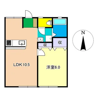 福井ハイツ(福井町2031-3)【1階】の間取り