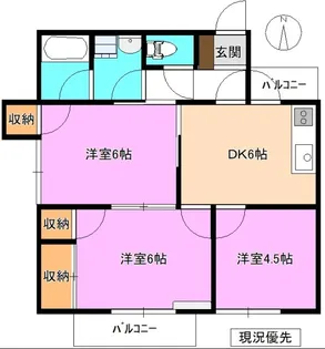 ハイツウィング金子【3階】の間取り
