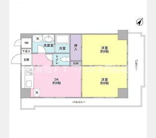 アグレ本八幡【8階】の間取り