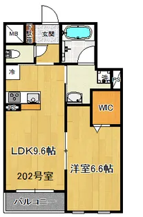 セレーナ宮城野原【2階】の間取り