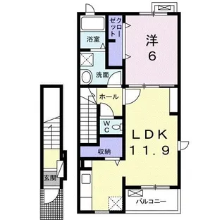 クレール【2階】の間取り
