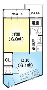 日ノ岡グリーンハイツ 306号室【4階】の間取り