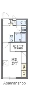 レオパレスサンハイム福久【2階】の間取り