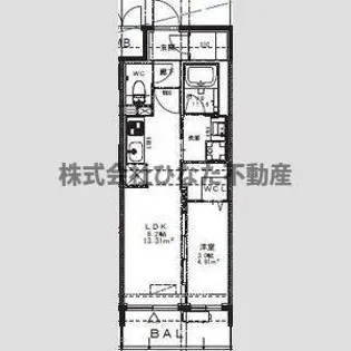 Alivis九条【3階】の間取り