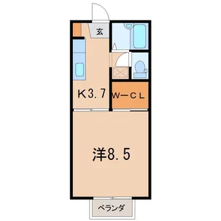 ロワールA【2階】の間取り