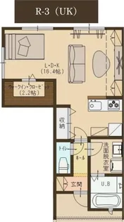 ユーソニアン三条・東新保A【1階】の間取り