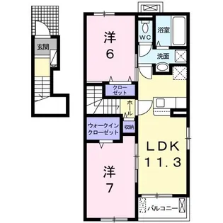 ソウ ブイソン VII【2階】の間取り