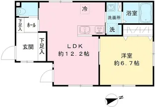 ルシエル宮西町【1階】の間取り