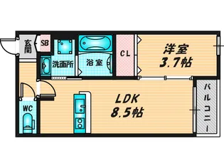 Sierra深江南【1階】の間取り