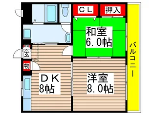 グリーンヒル夏見 3【3階】の間取り