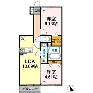 オアシス東豊 A棟【1階】の間取り