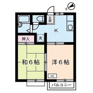 グレースコートA棟【2階】の間取り