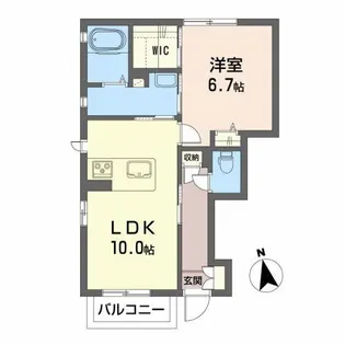 森合シャーメゾン【1階】の間取り