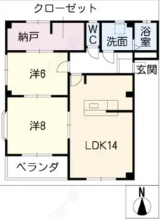 ハイエストFujinami【3階】の間取り