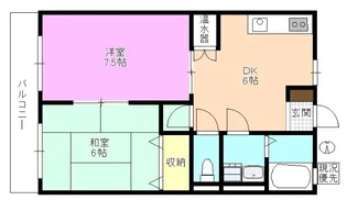 パルコート広丘【1階】の間取り
