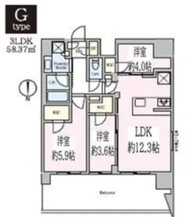 クレストコート東陽町【5階】の間取り