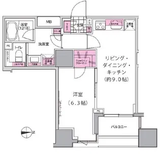プレジリア東日本橋【10階】の間取り