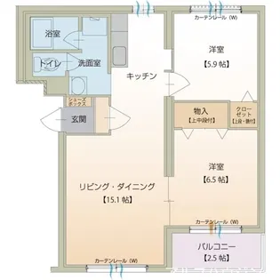 アンソレイユ【1階】の間取り