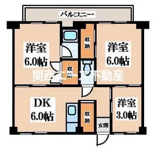 ビレッジハウス鈴蘭台【1階】の間取り