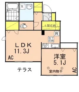 ラフィネ上鷺宮【1階】の間取り