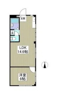 アロー二俣【1階】の間取り