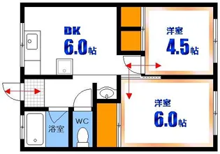 広島県広島市西区三滝町【マンション】の間取り