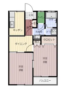 ルナハイツI 202【2階】の間取り