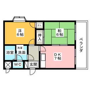 ミリアーゼII稲沢【2階】の間取り
