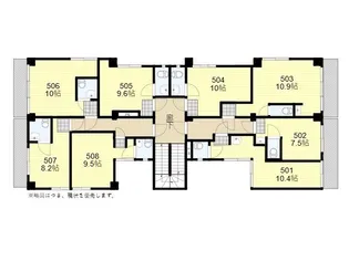 social apartment 若草共同住宅【5階】の間取り