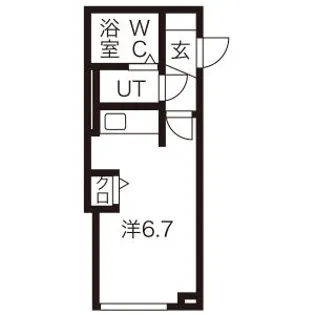 メリディアン小松島【1階】の間取り