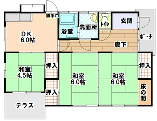 熊本県熊本市南区野田3【一戸建】の間取り